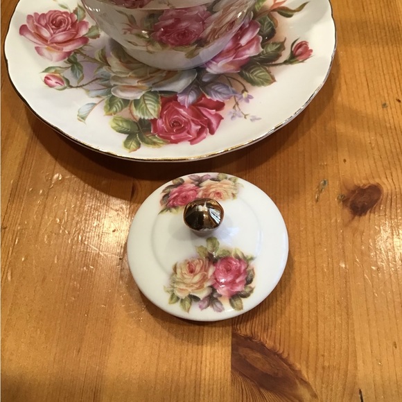 GRACE’S TEAWARE TEA FOR ONE ENGLISH ROSE GARDEN TEAPOT CUP SAUCER - Picture 10 of 10
